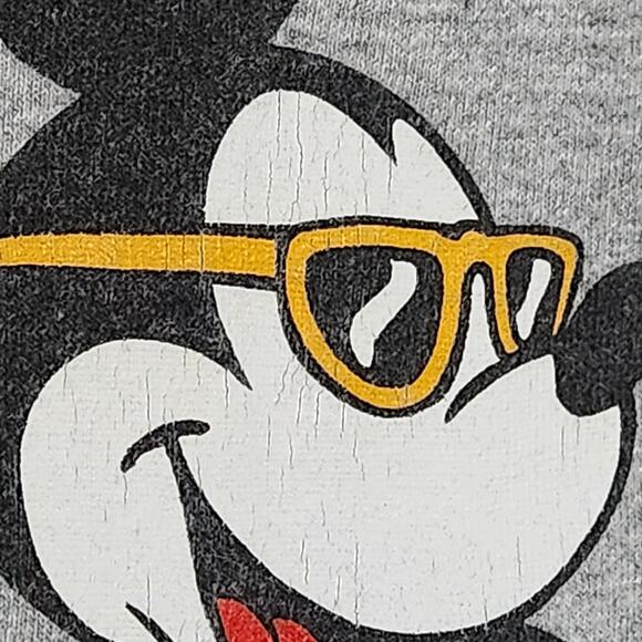 Vintage Mickey Mouse T-Shirt Small Grey 2005 Tropical Trunks Sunglasses - Picture 3 of 7